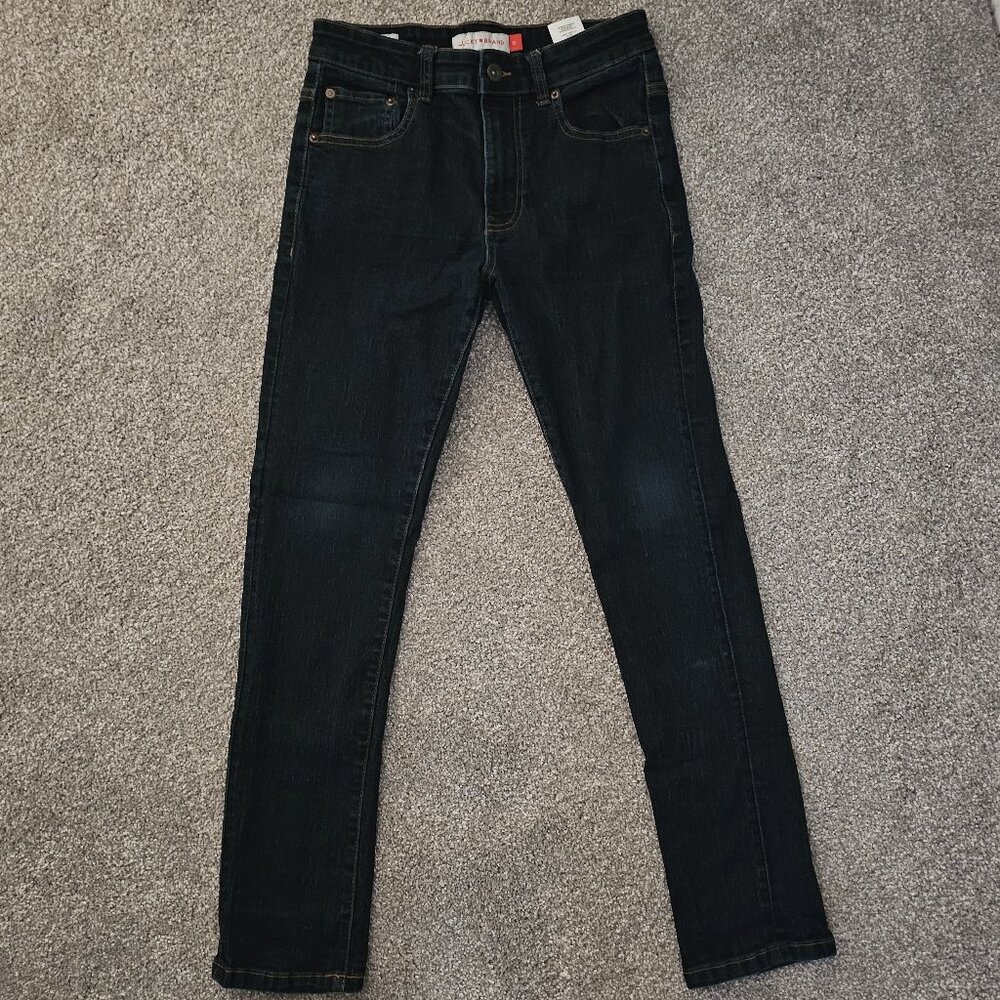 unisex LUCKY BRAND dark-wash SKINNY STRETCH adjustable JEANS spandex